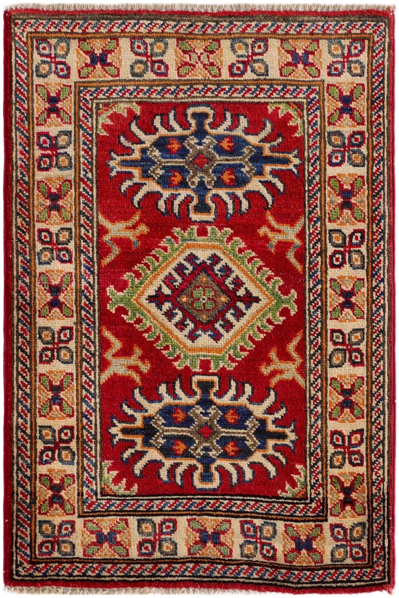 2' x 3' Hand Knotted Kazak Rug