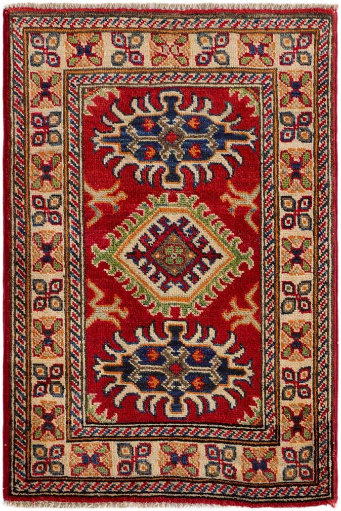 2' x 3' Hand Knotted Kazak Rug
