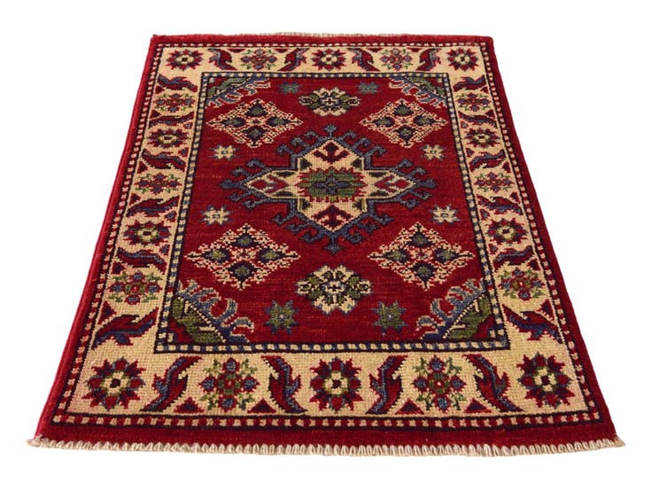 Detail image of 1' 11 x 3' Hand Knotted Kazak Rug