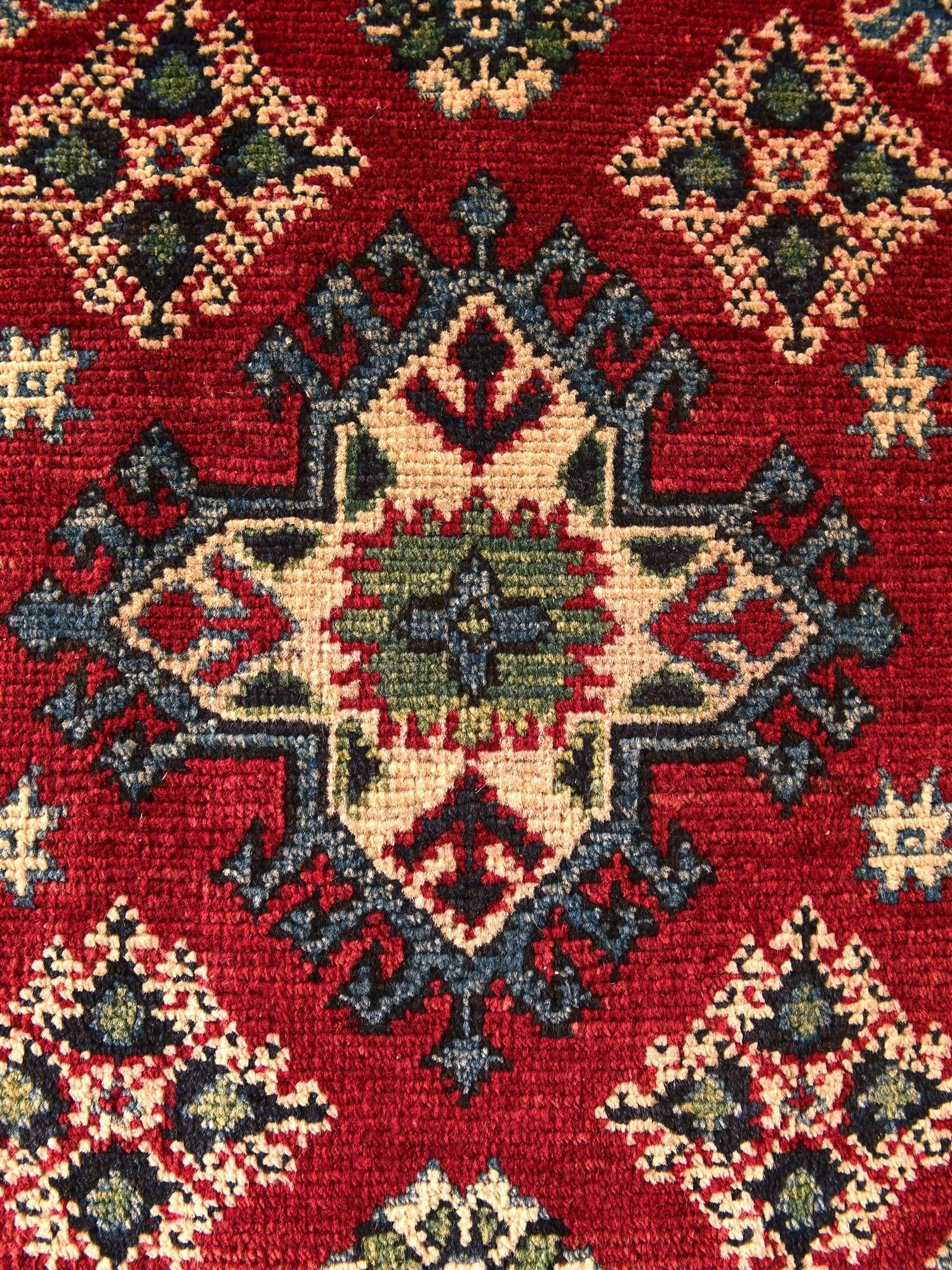 1' 11 x 3' Hand Knotted Kazak Rug