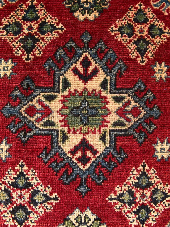 1' 11 x 3' Hand Knotted Kazak Rug