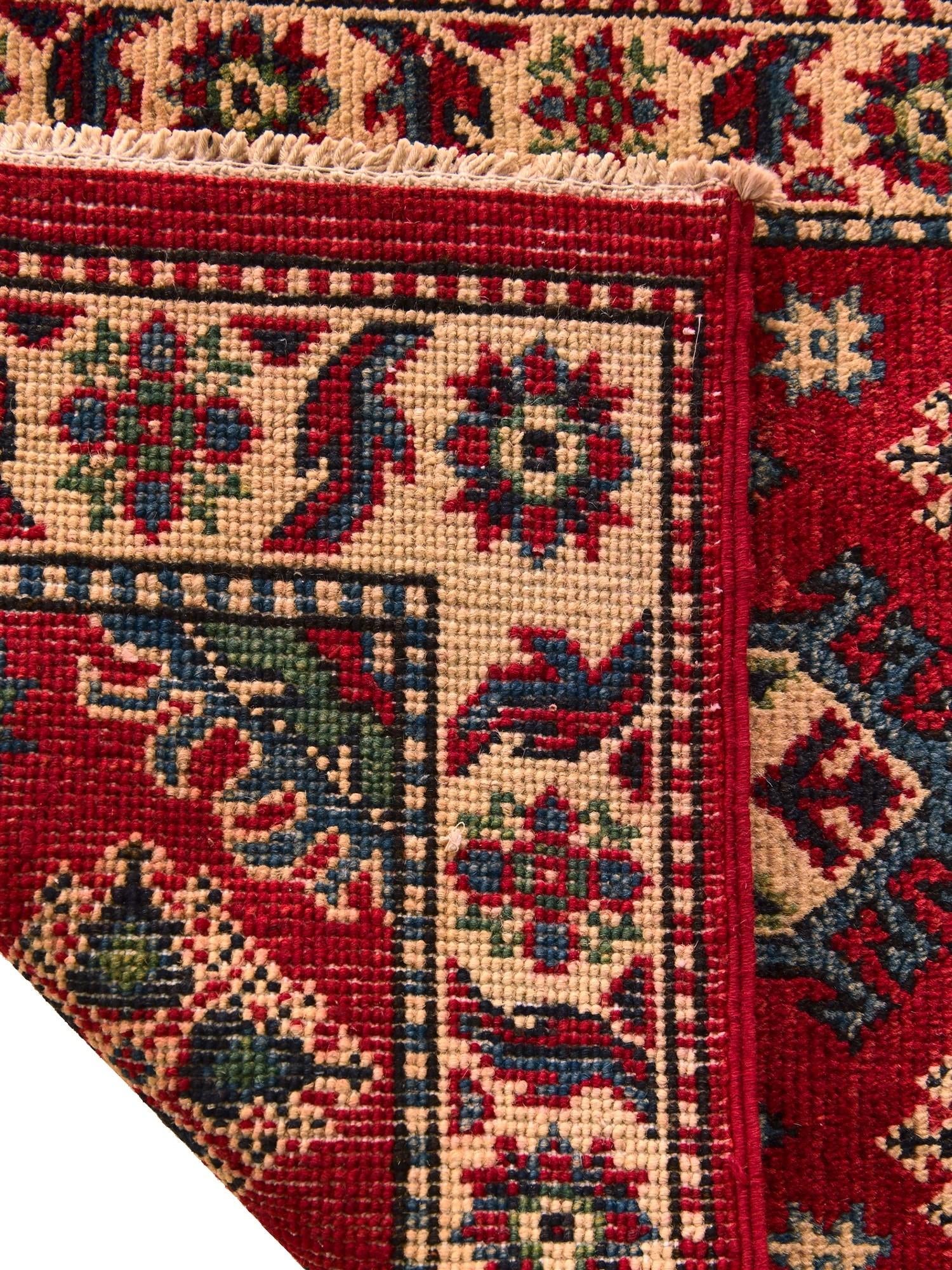 1' 11 x 3' Hand Knotted Kazak Rug