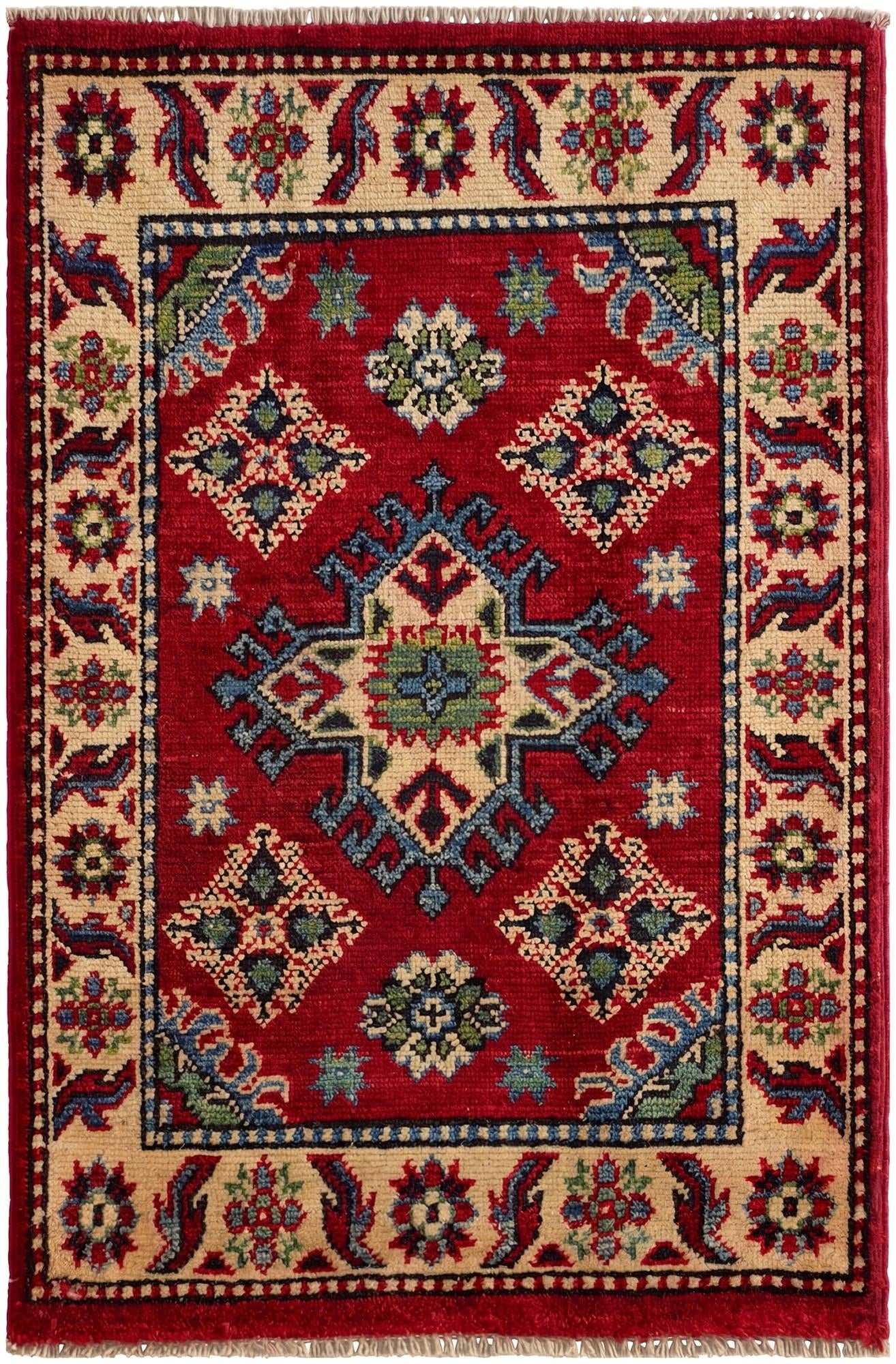 1' 11 x 3' Hand Knotted Kazak Rug