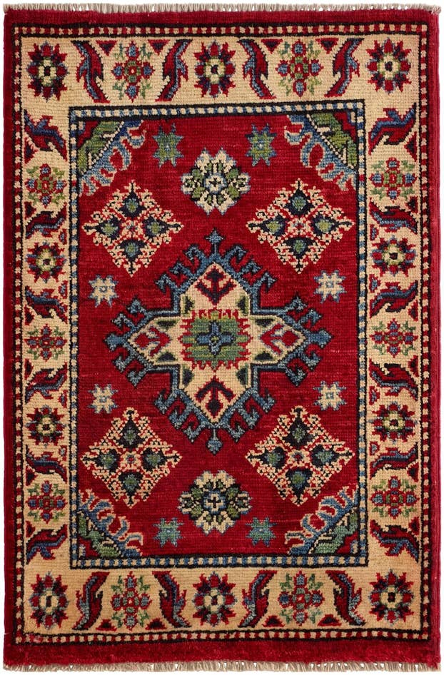 Detail image of 1' 11 x 3' Hand Knotted Kazak Rug