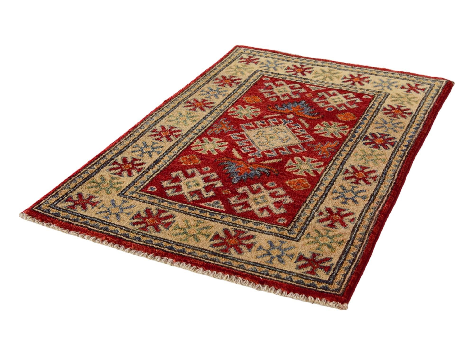 2' x 3' Hand Knotted Kazak Rug