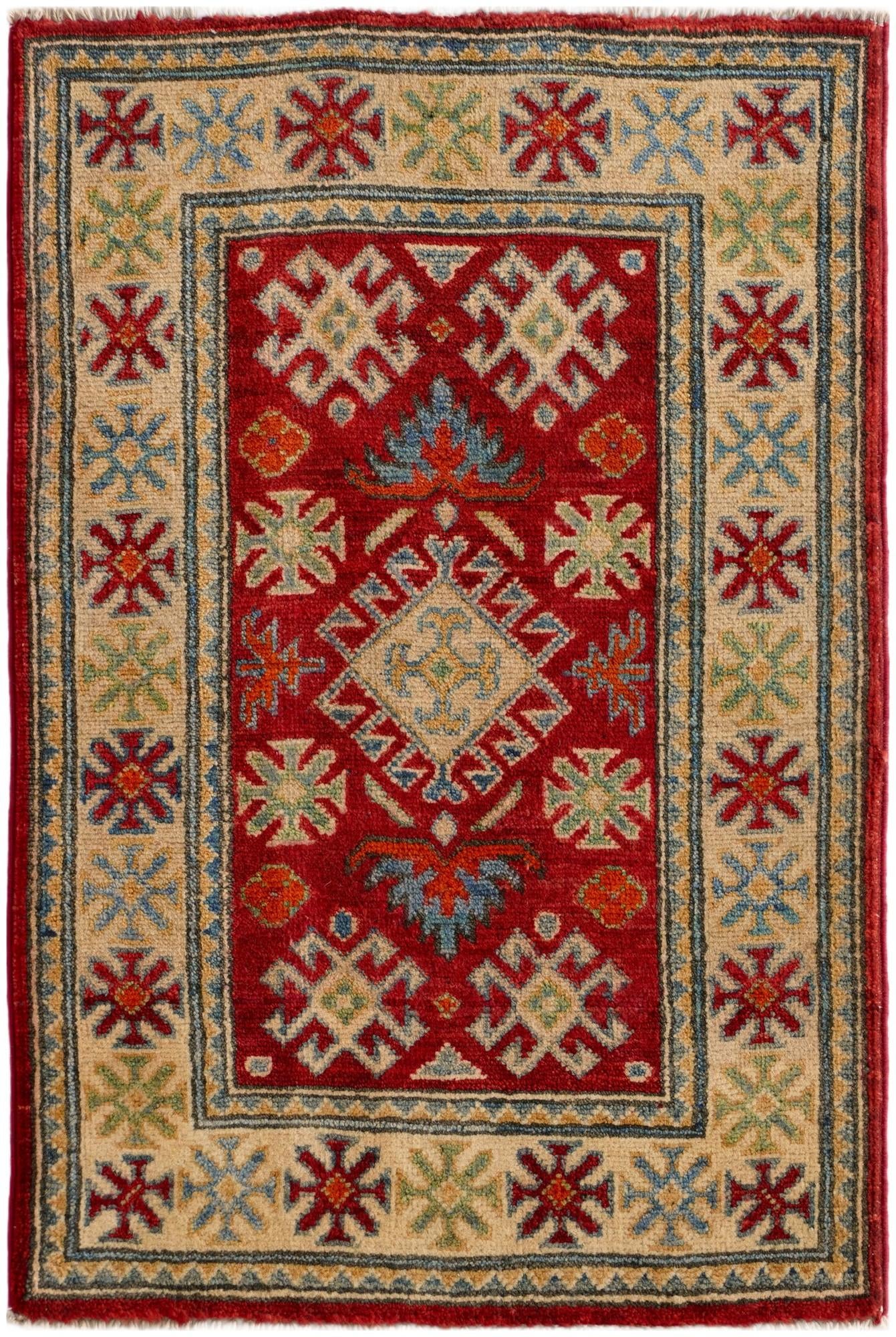 2' x 3' Hand Knotted Kazak Rug