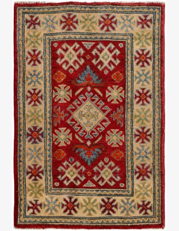 2' x 3' Hand Knotted Kazak Rug