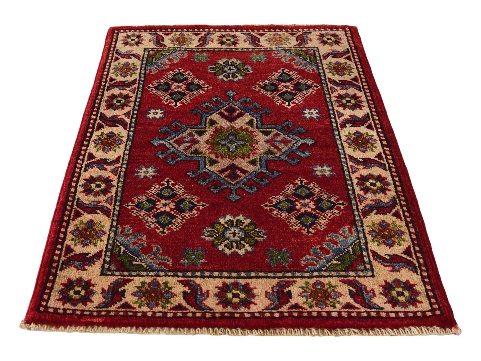 2' 1 x 3' Hand Knotted Kazak Rug