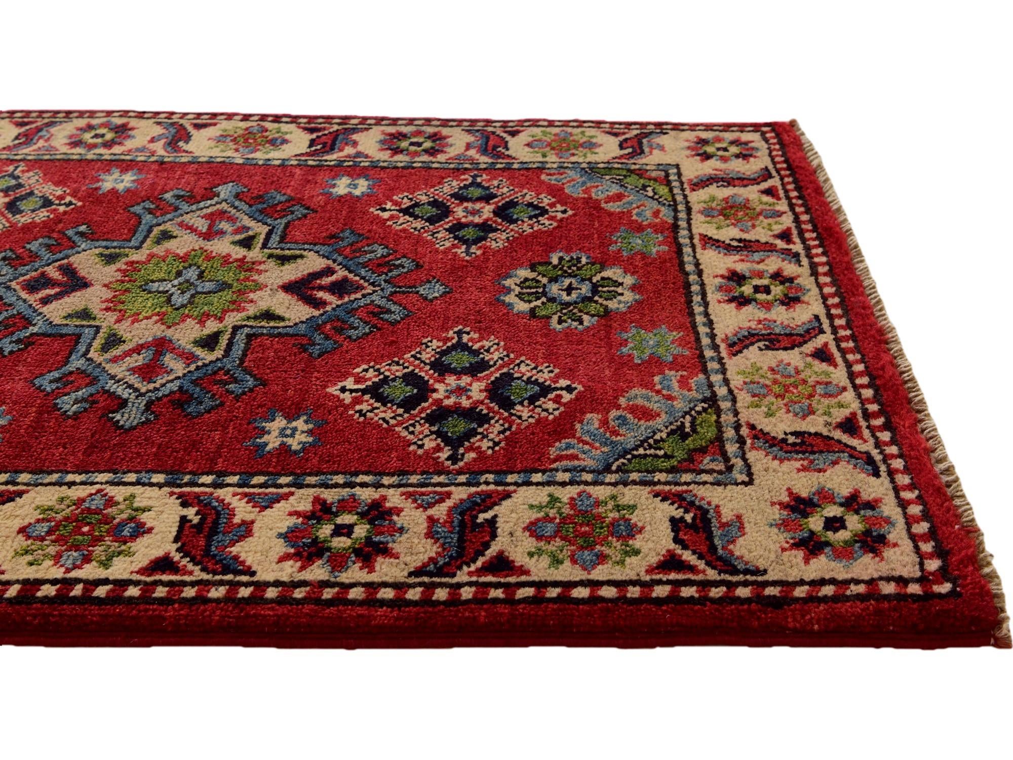 2' 1 x 3' Hand Knotted Kazak Rug