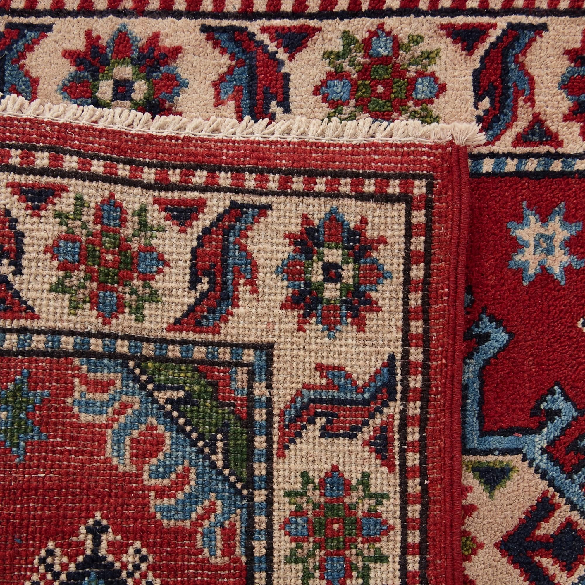 65cm x 90cm Hand Knotted Kazak Rug