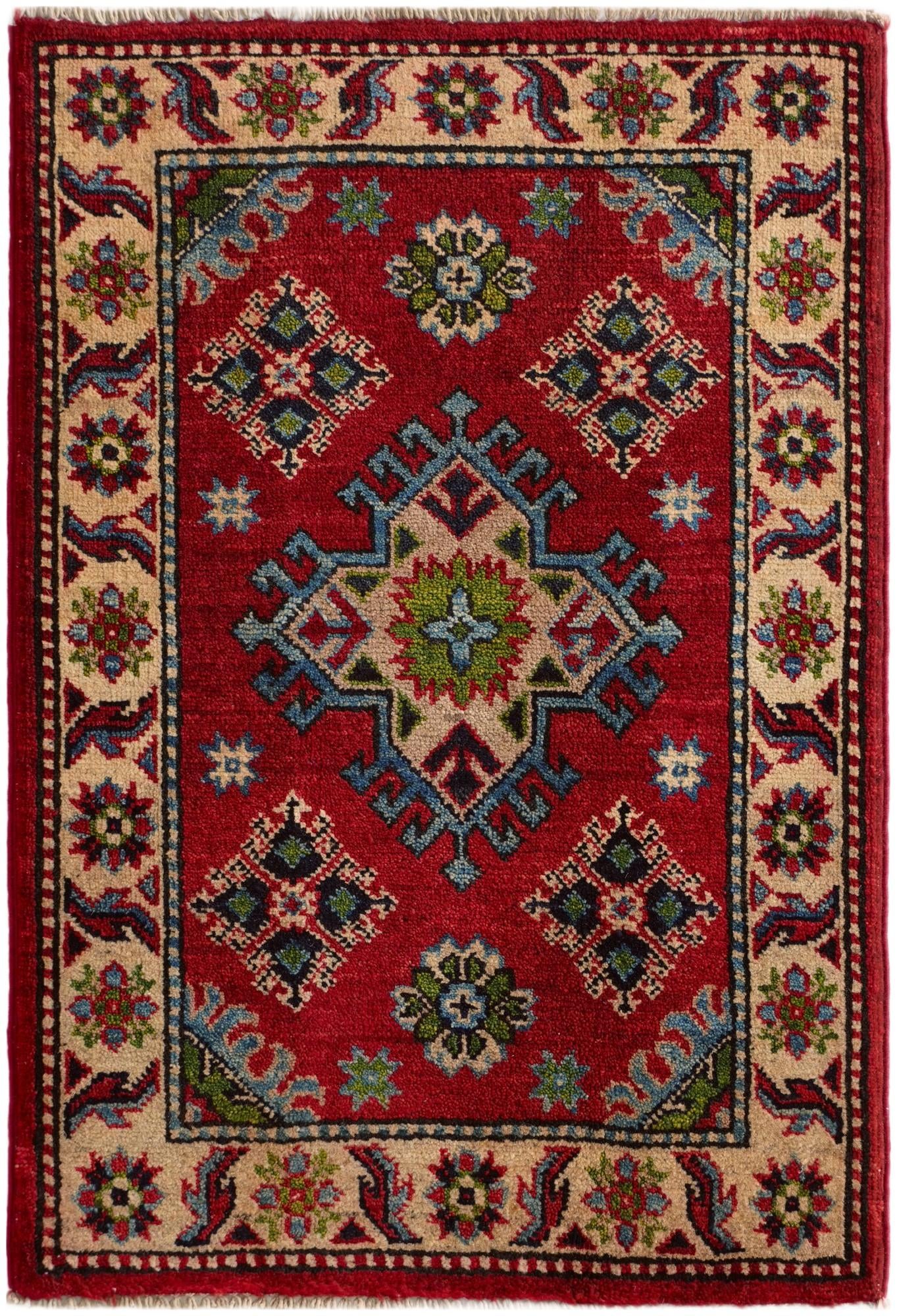 2' 1 x 3' Hand Knotted Kazak Rug