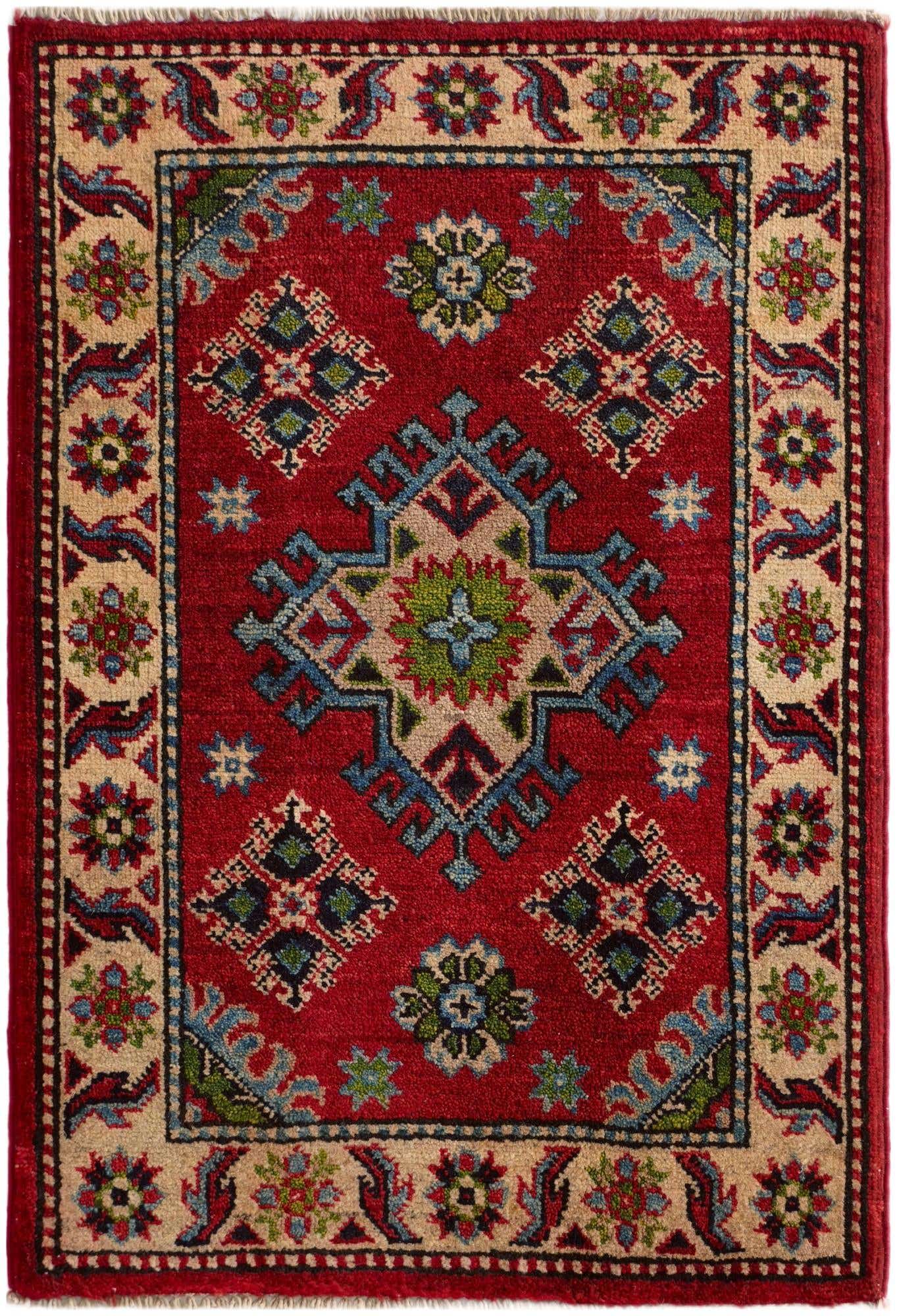 2' 1 x 3' Hand Knotted Kazak Rug