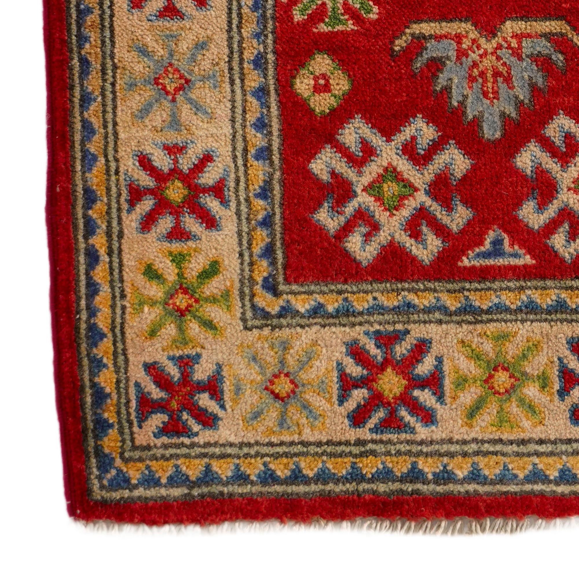 2' x 2' 11 Hand Knotted Kazak Rug