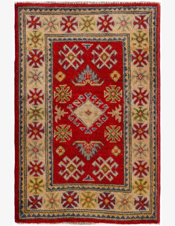 2' x 2' 11 Hand Knotted Kazak Rug