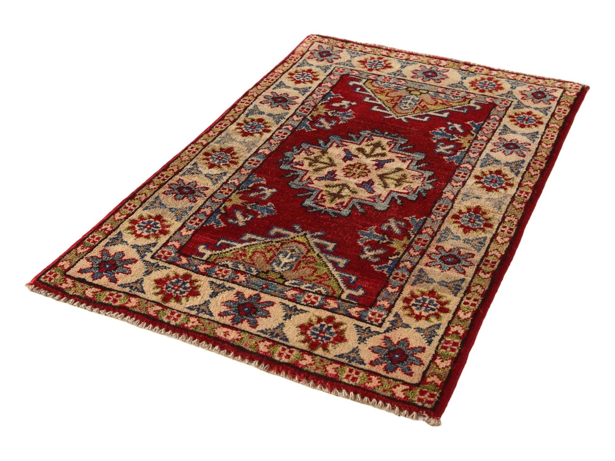 2' x 3' Hand Knotted Kazak Rug