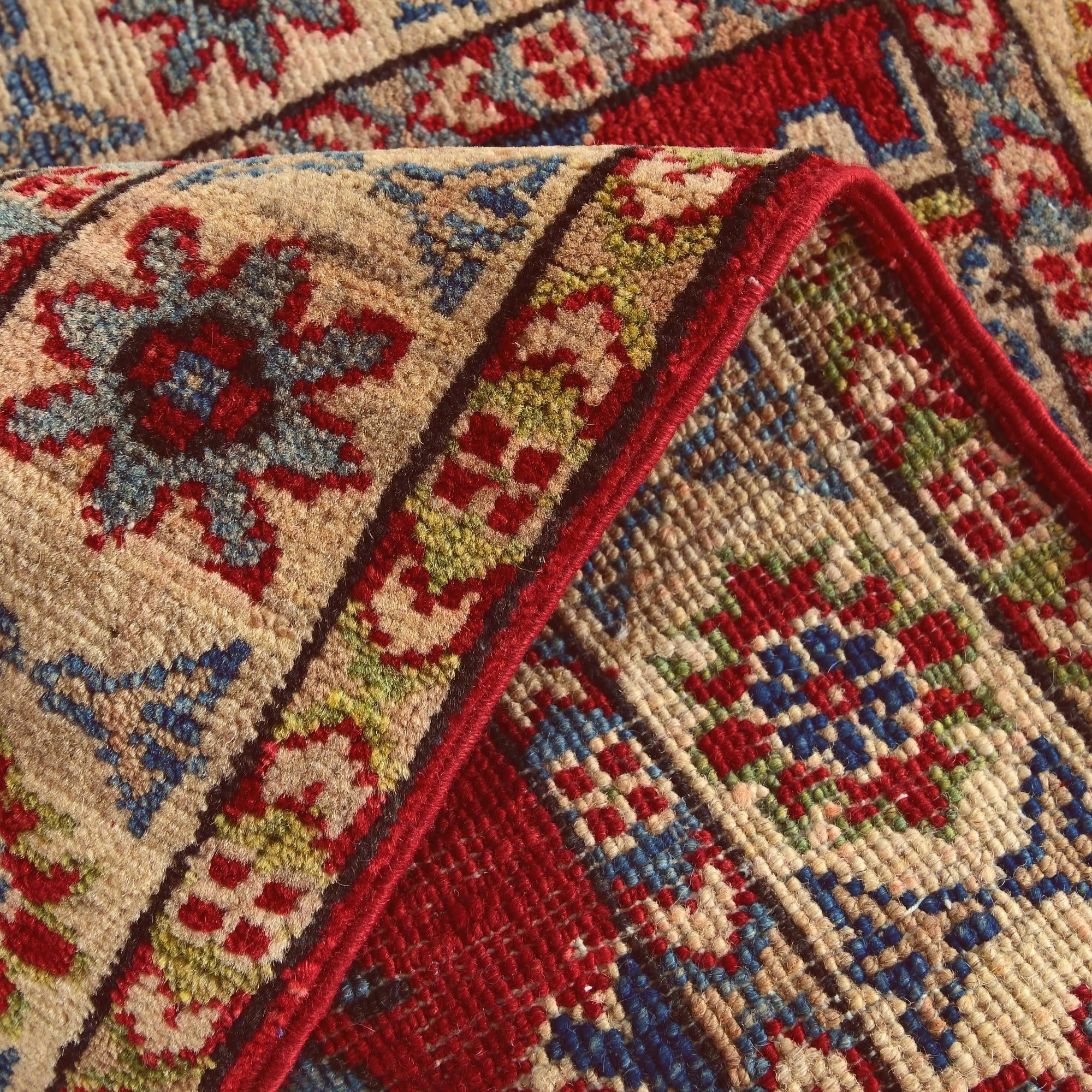 2' x 3' Hand Knotted Kazak Rug