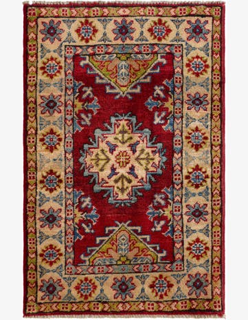 2' x 3' Hand Knotted Kazak Rug