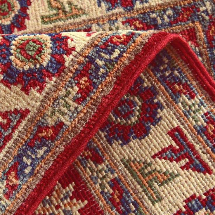 Detail image of 2' 1 x 2' 11 Hand Knotted Kazak Rug