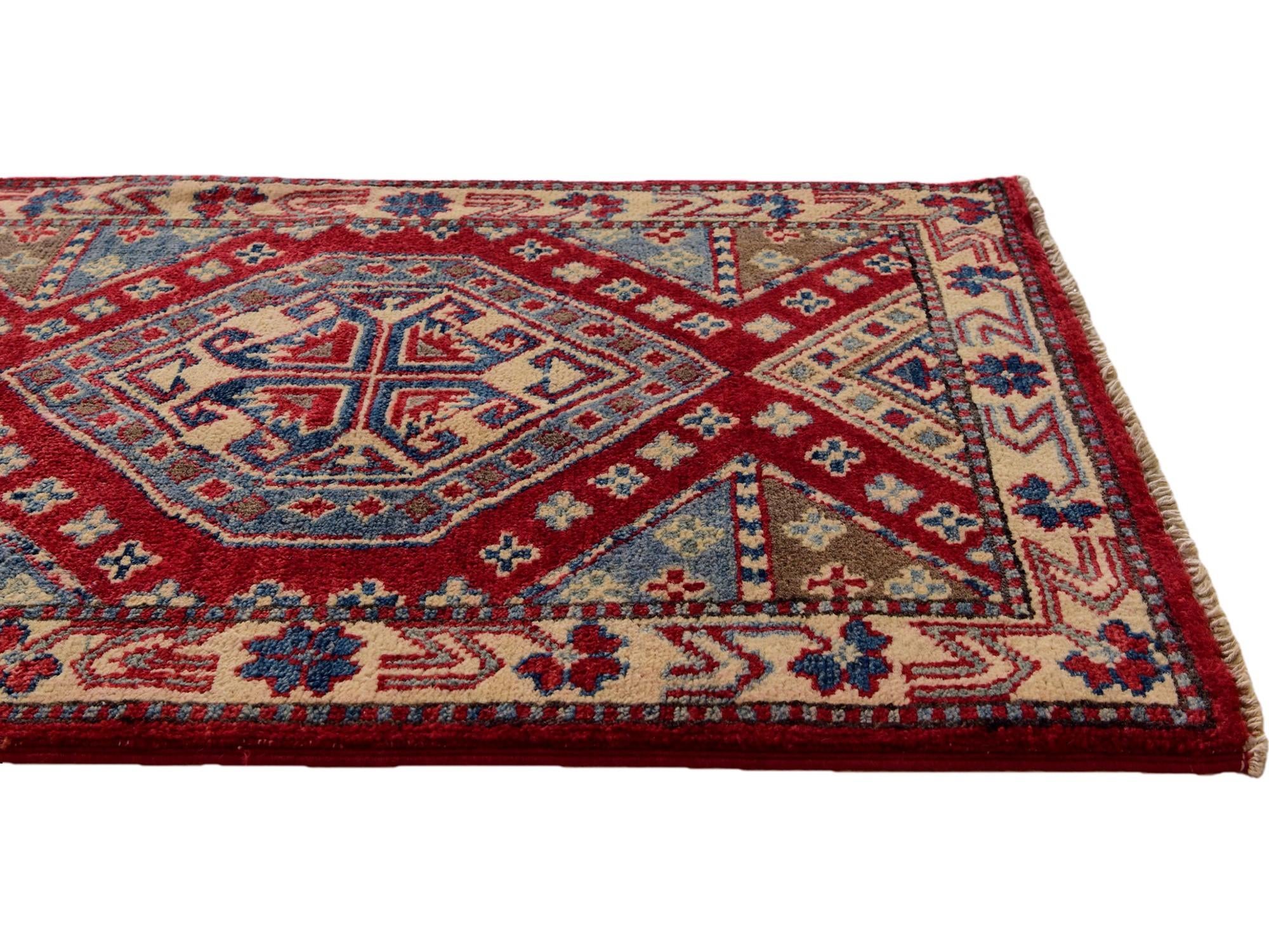 2' 1 x 3' Hand Knotted Kazak Rug