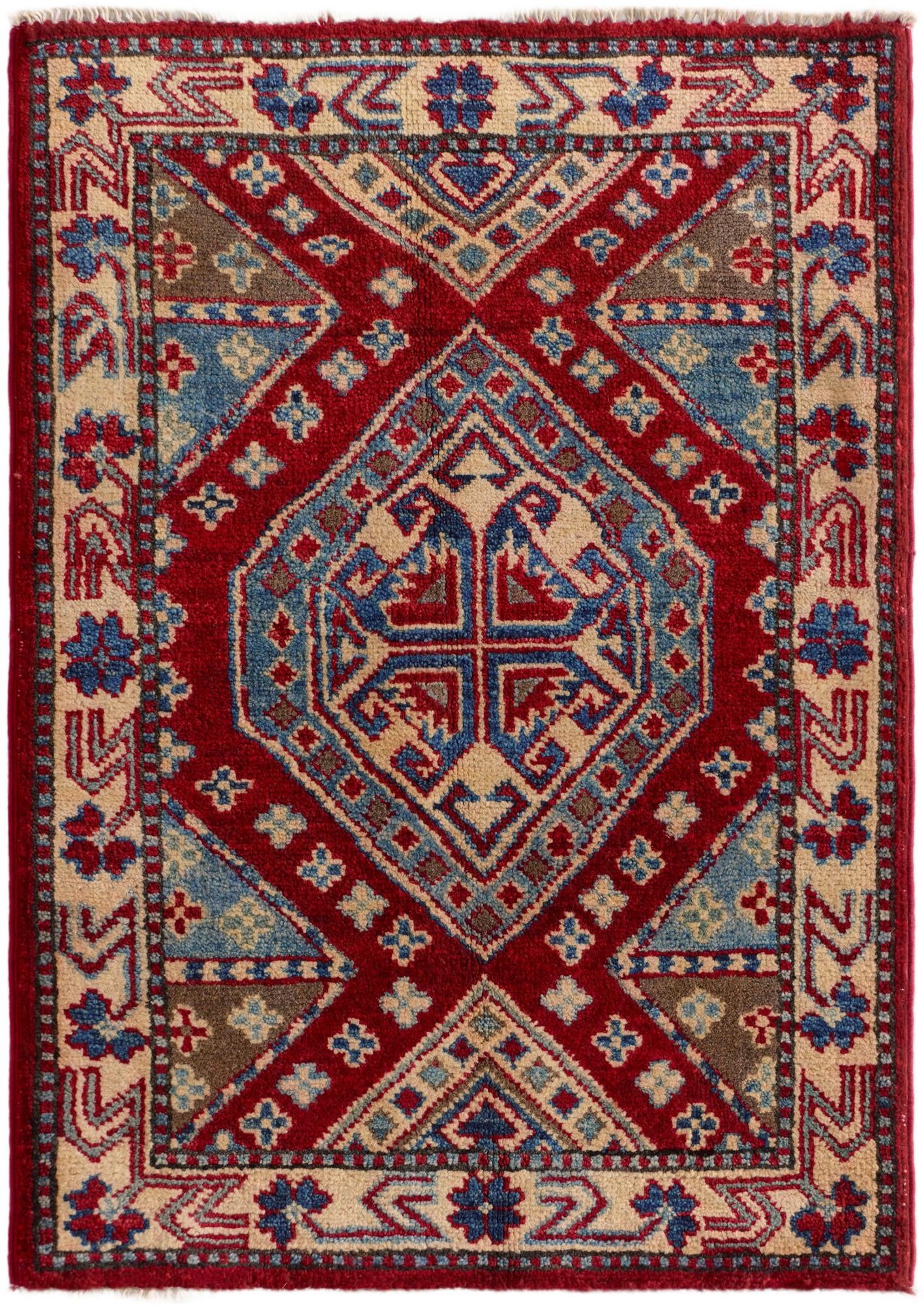 2' 1 x 3' Hand Knotted Kazak Rug