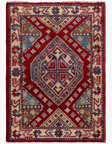 2' 1 x 3' Hand Knotted Kazak Rug