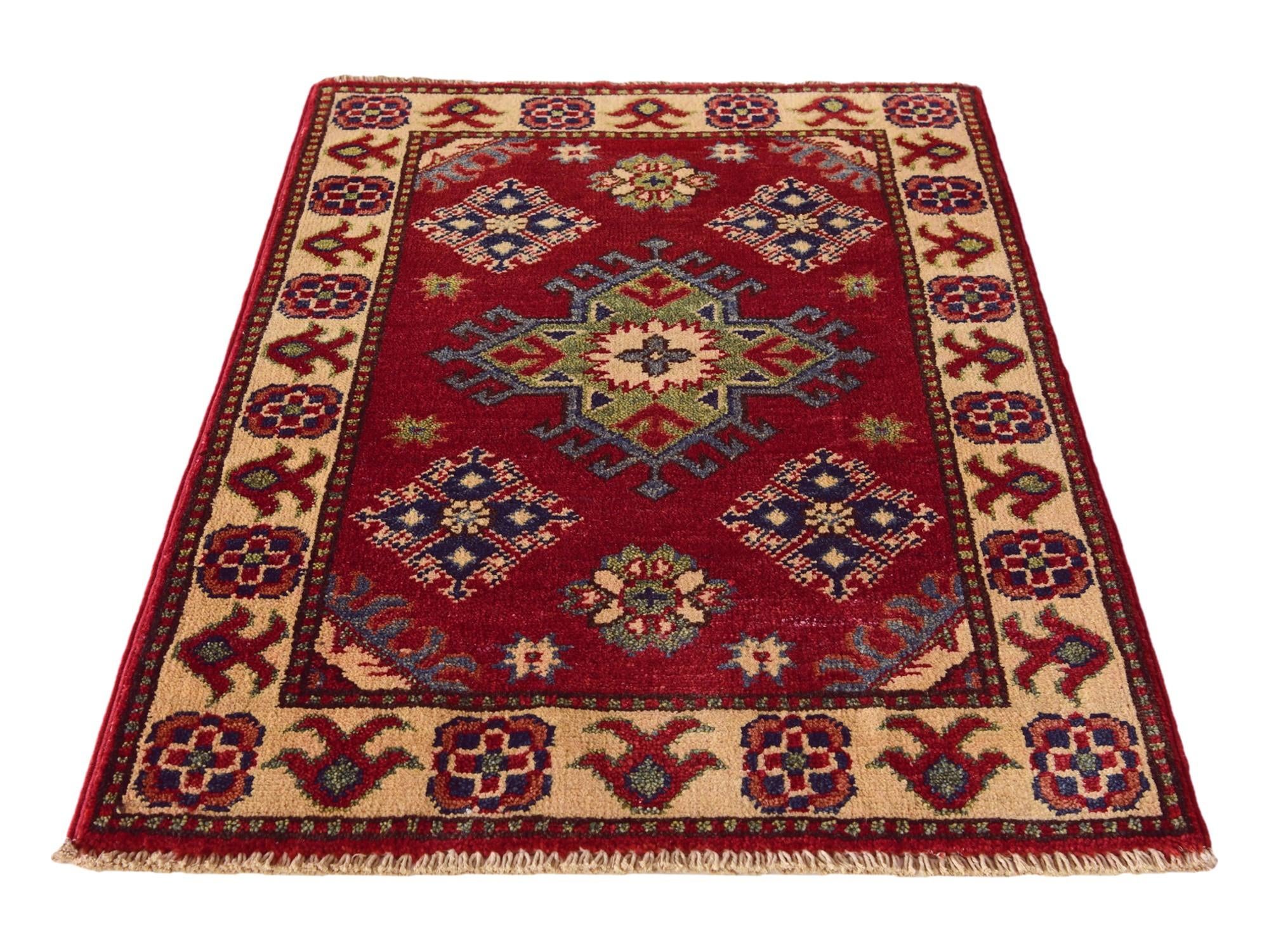 2' x 2' 11 Hand Knotted Kazak Rug