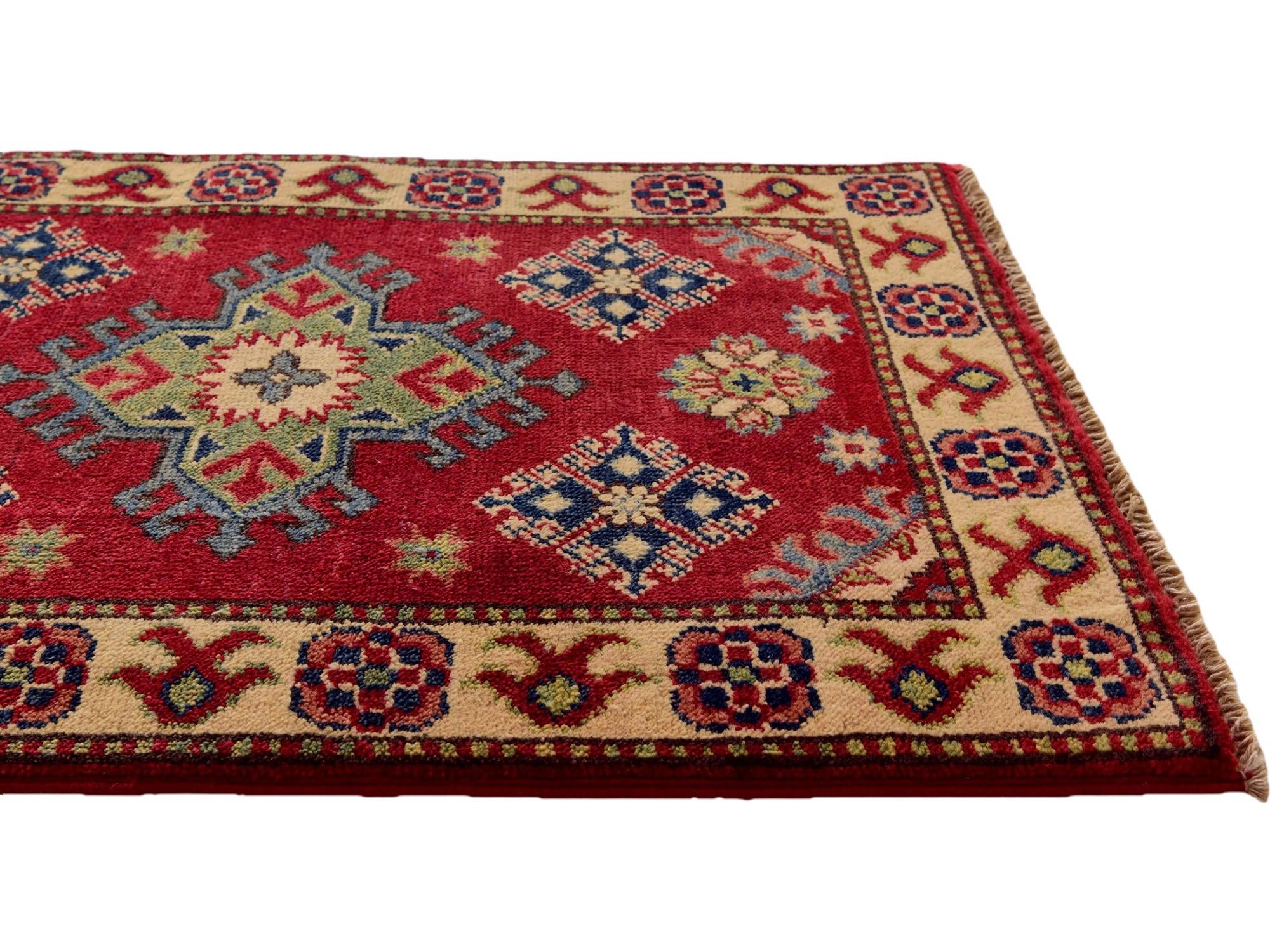 2' x 2' 11 Hand Knotted Kazak Rug
