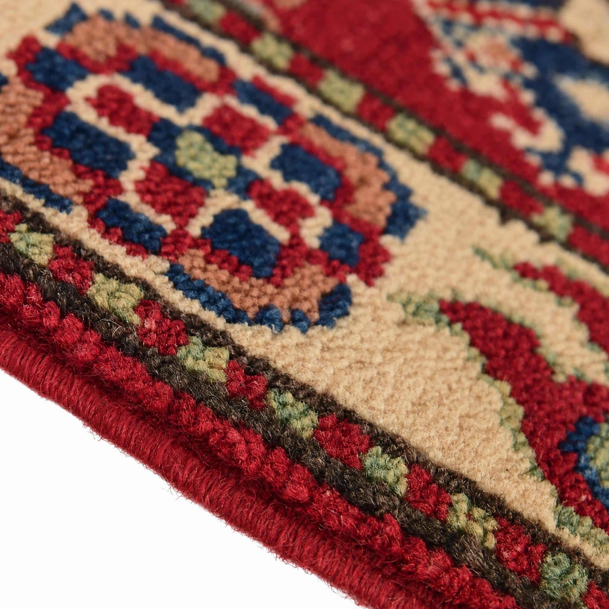 60cm x 90cm anudado a mano Kazak Alfombra