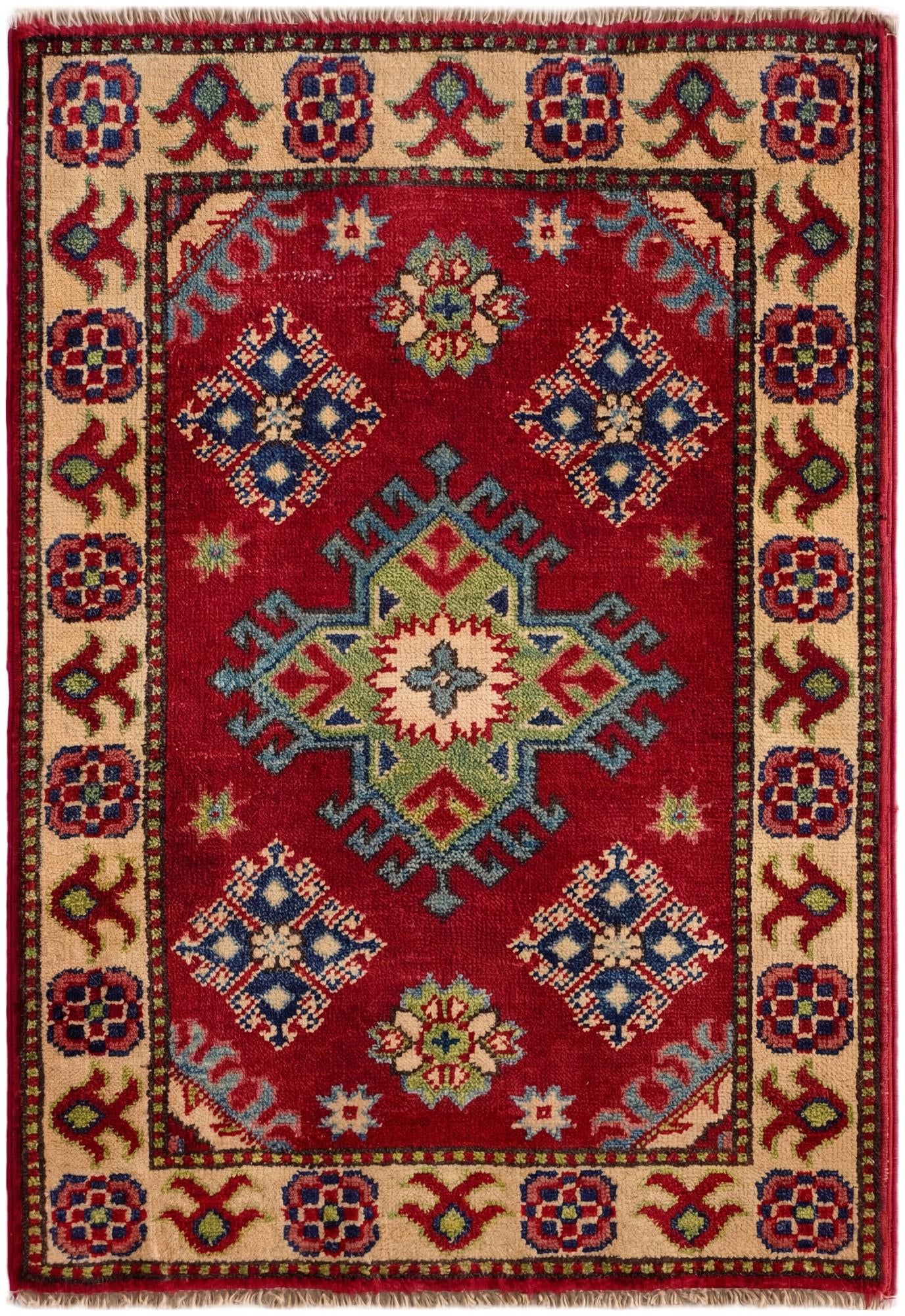 2' x 2' 11 Hand Knotted Kazak Rug