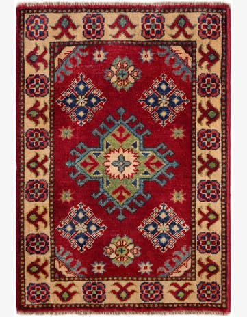 2' x 2' 11 Hand Knotted Kazak Rug