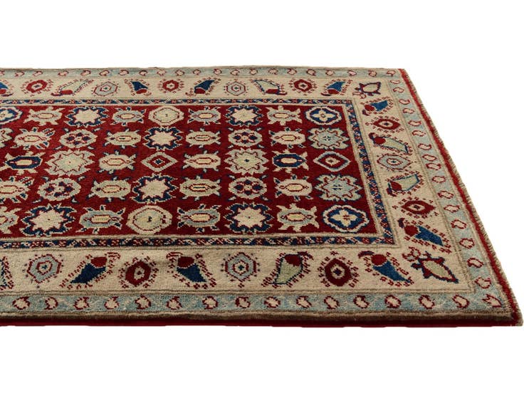 Detail image of 2' 11 x 3' 11 Hand Knotted Kazak Rug