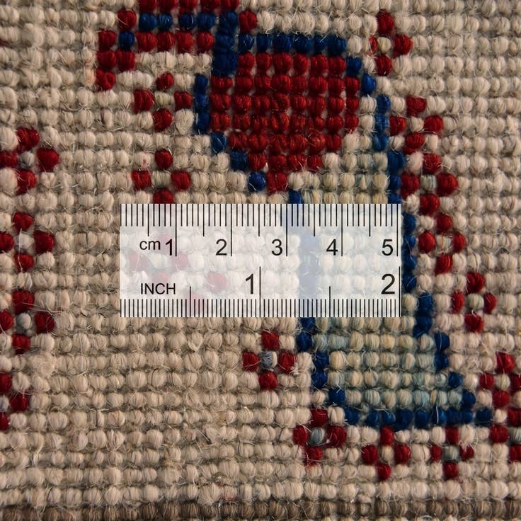 Detail image of 2' 11 x 3' 11 Hand Knotted Kazak Rug