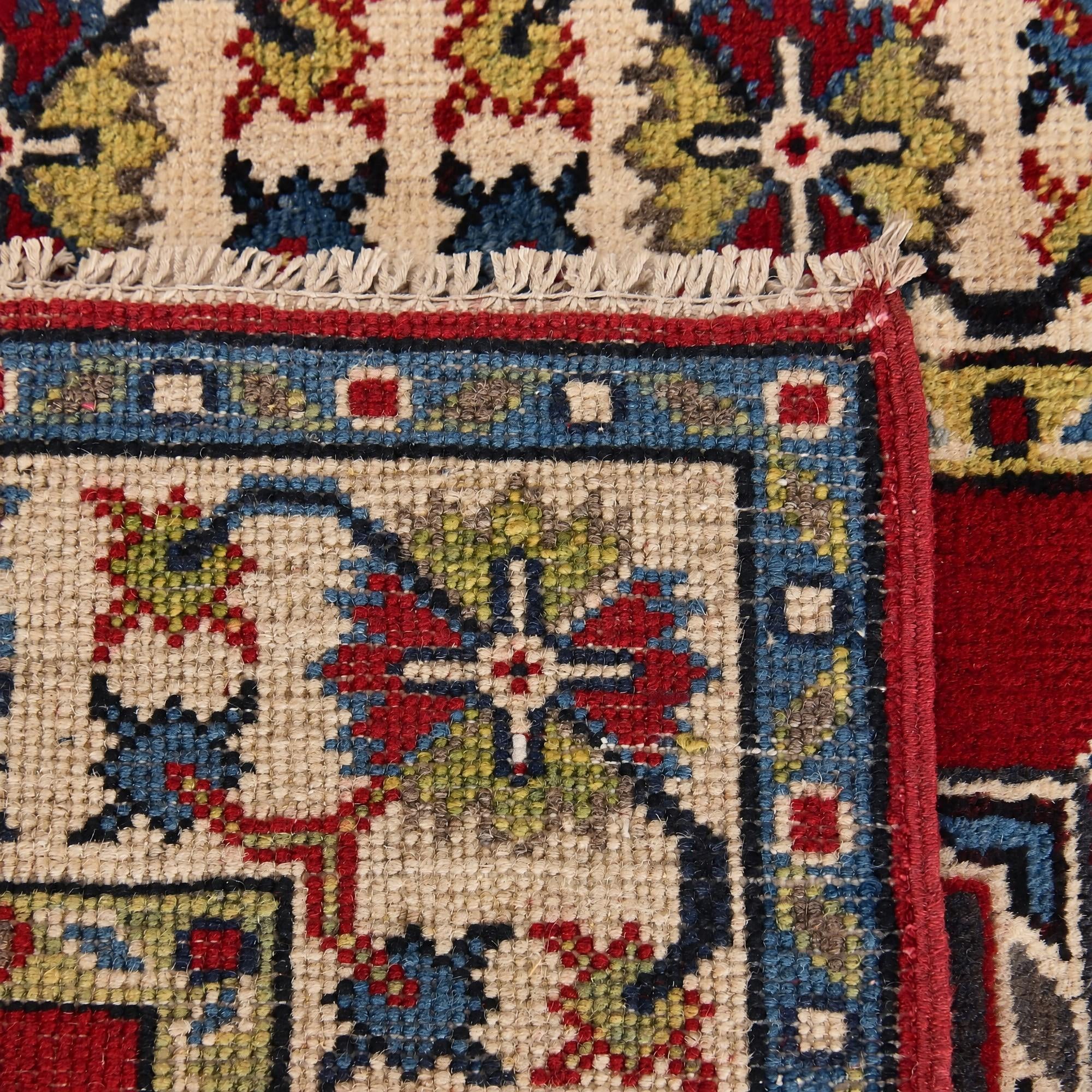 Detail image 12 of 12: 2' 9 x 3' 10 Hand Knotted Kazak Rug