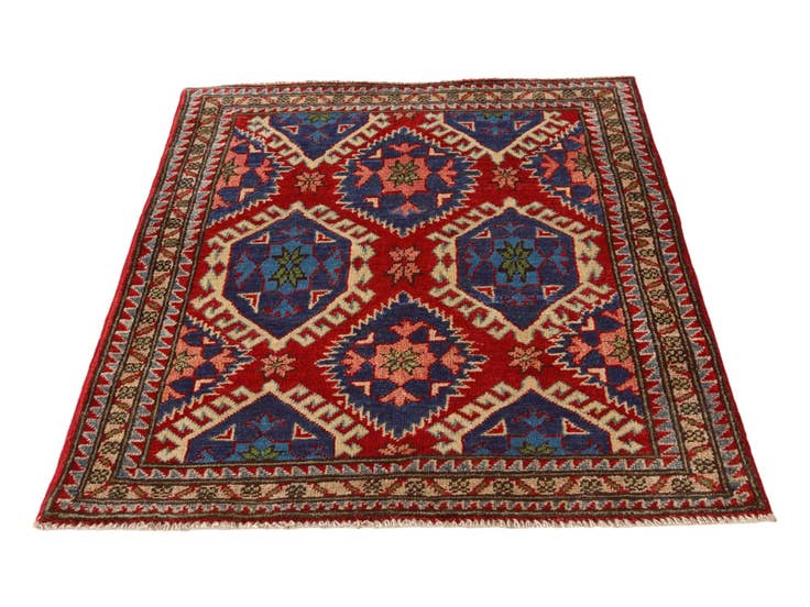Detail image of 2' 9 x 3' 5 Hand Knotted Kazak Rug