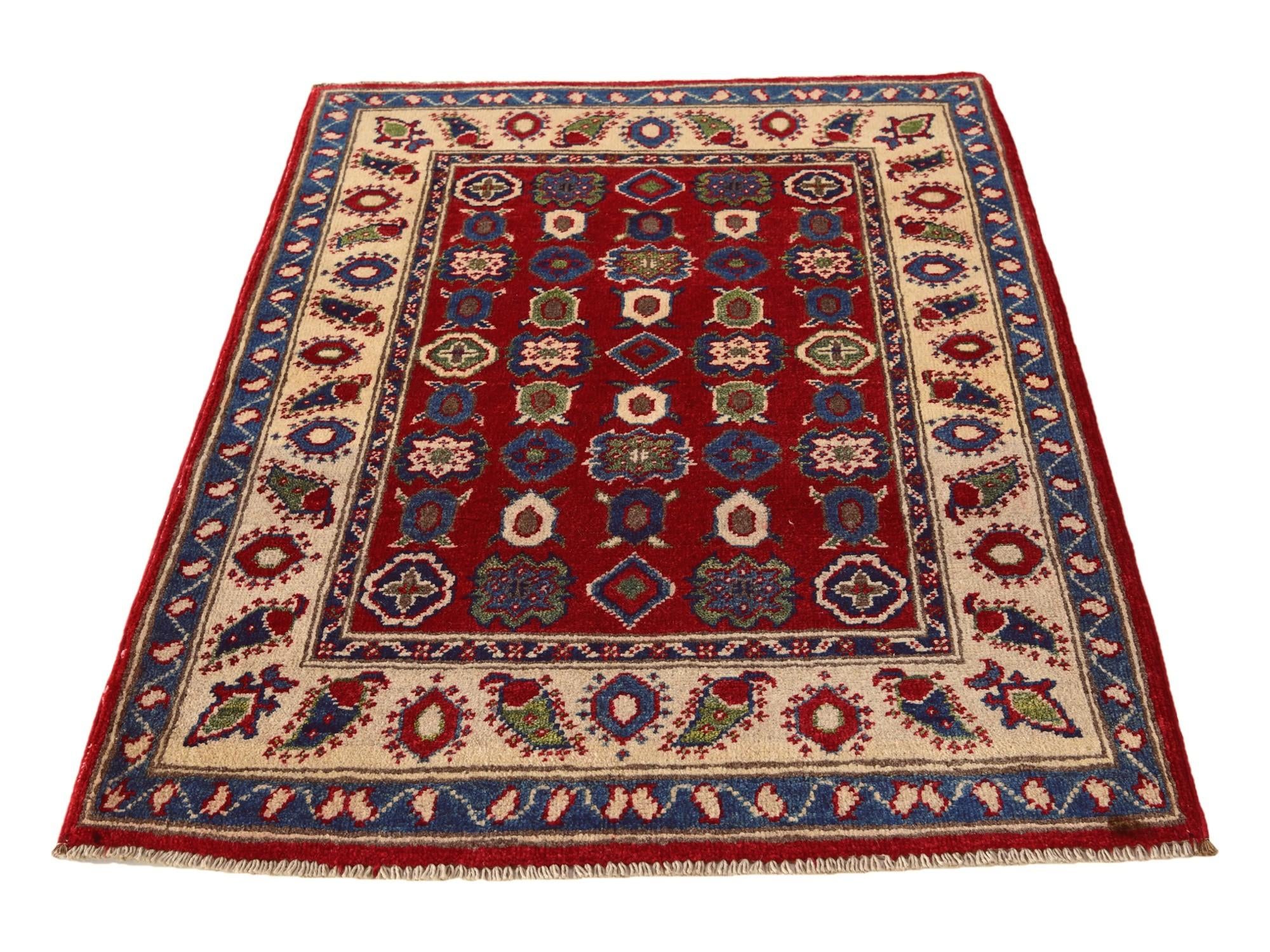 2' 9 x 4' 1 Hand Knotted Kazak Rug