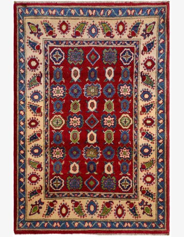 2' 9 x 4' 1 Hand Knotted Kazak Rug
