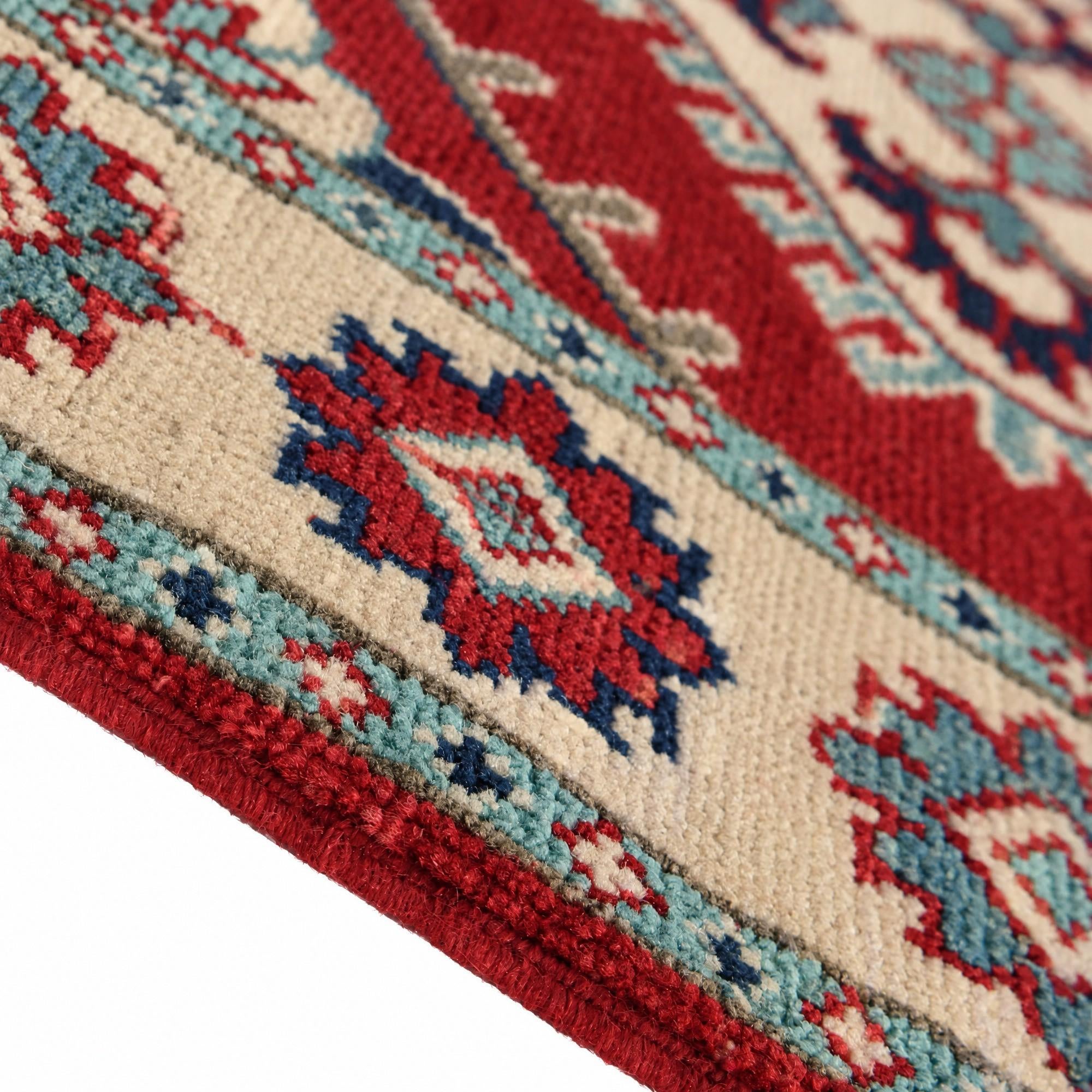 80cm x 115cm Hand Knotted Kazak Rug