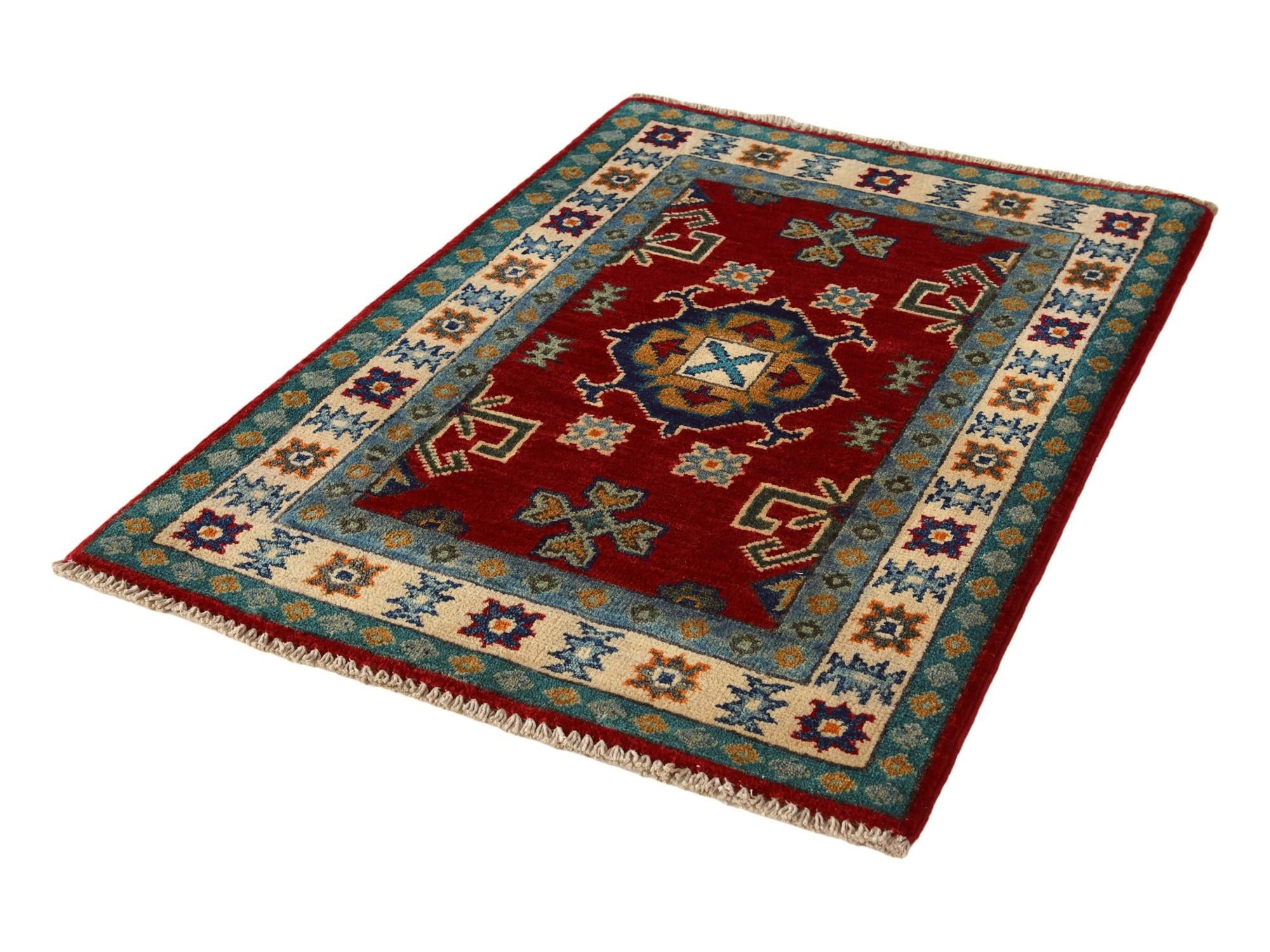 2' 1 x 2' 11 Hand Knotted Kazak Rug