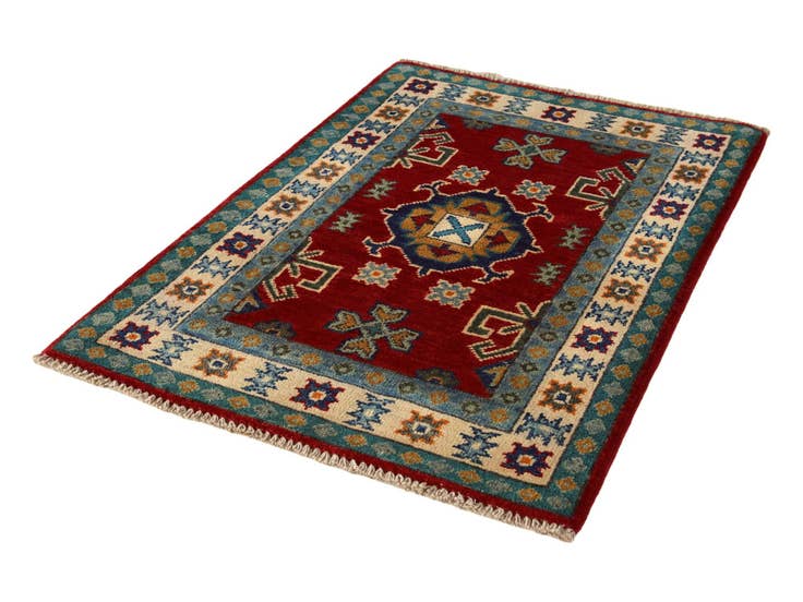 Detail image of 2' 1 x 2' 11 Hand Knotted Kazak Rug