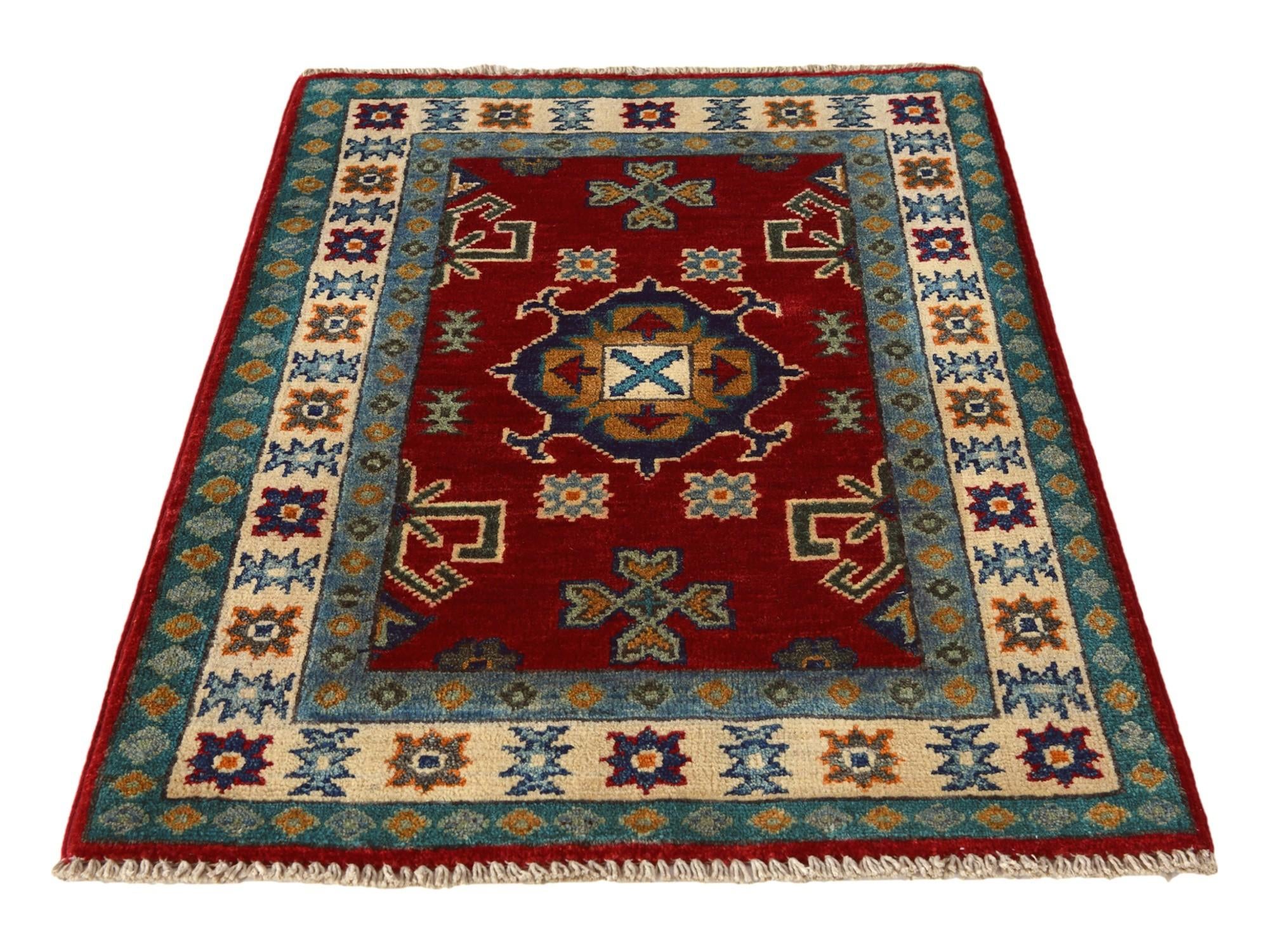 2' 1 x 2' 11 Hand Knotted Kazak Rug