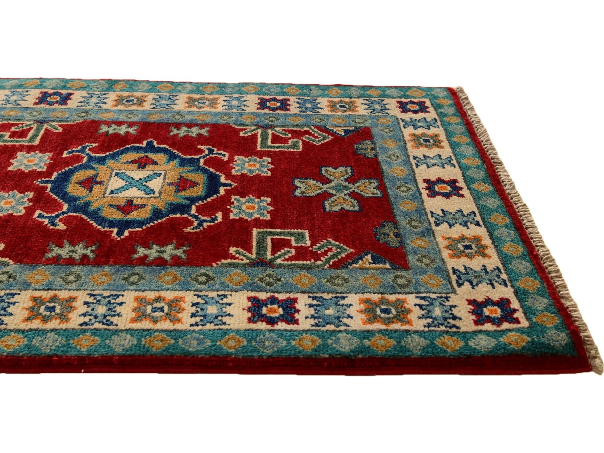 2' 1 x 2' 11 Hand Knotted Kazak Rug
