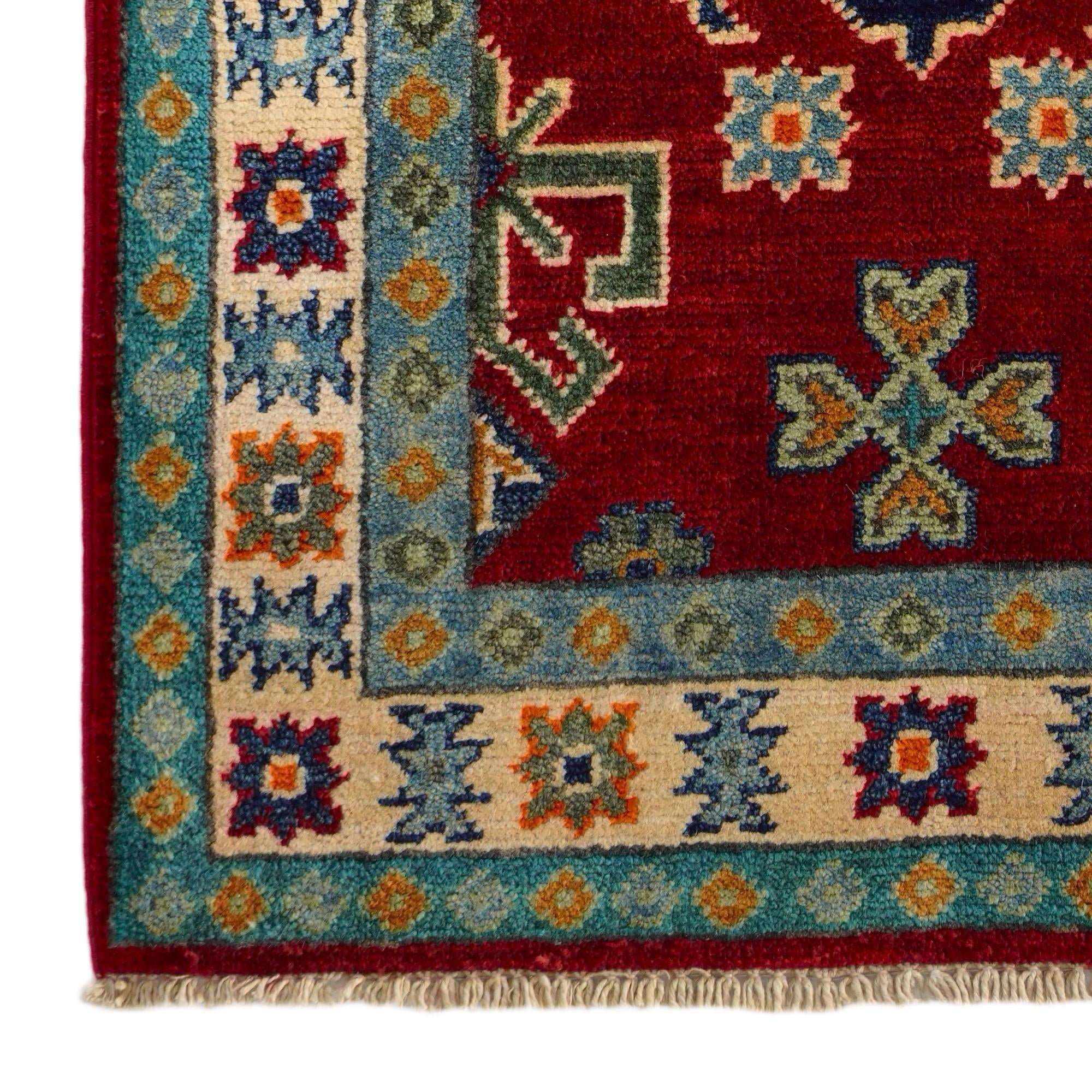 2' 1 x 2' 11 Hand Knotted Kazak Rug