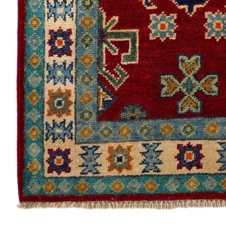 Detail image of 2' 1 x 2' 11 Hand Knotted Kazak Rug