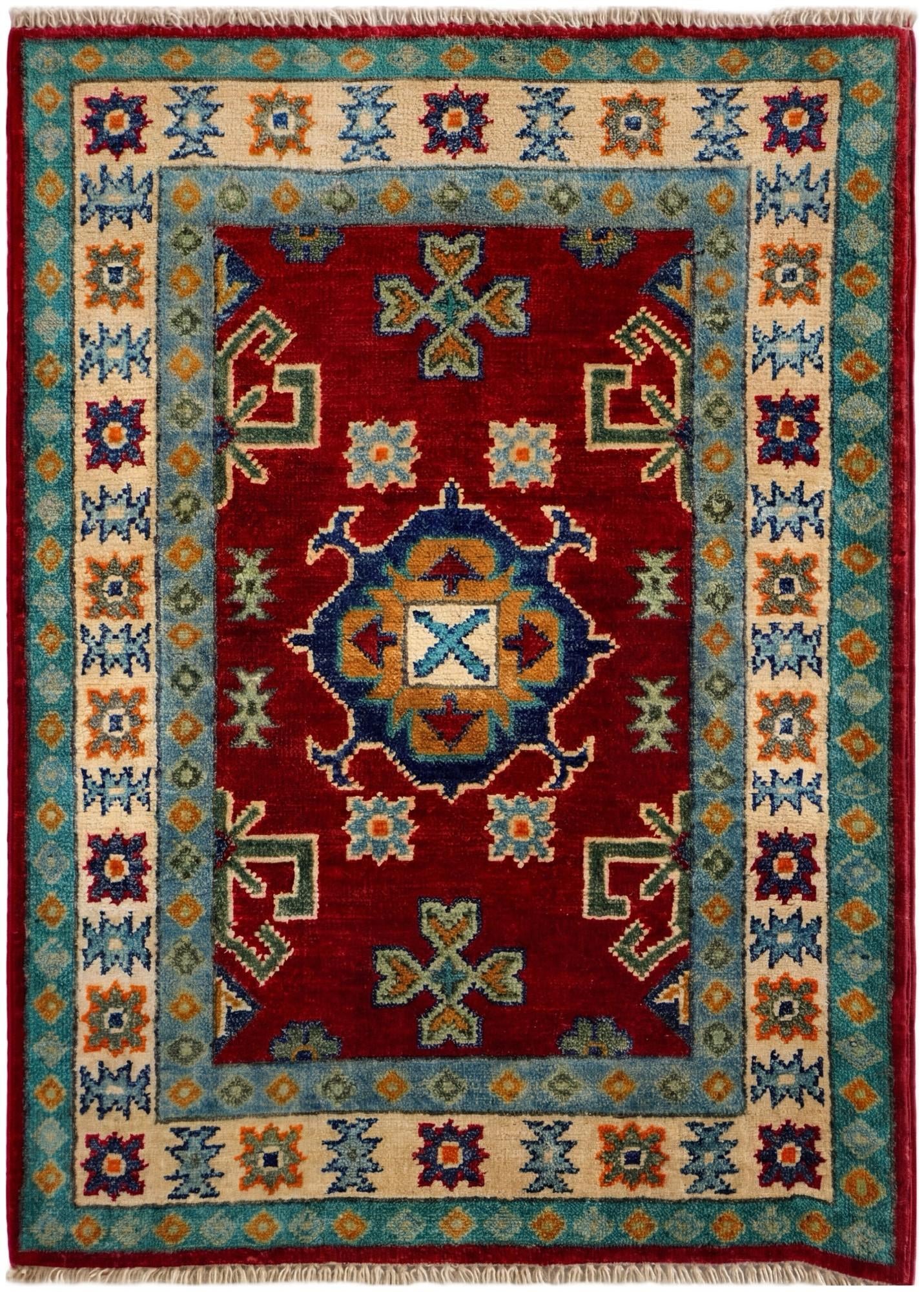 2' 1 x 2' 11 Hand Knotted Kazak Rug