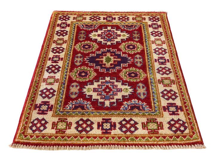 2' x 3' 1 Hand Knotted Kazak Rug