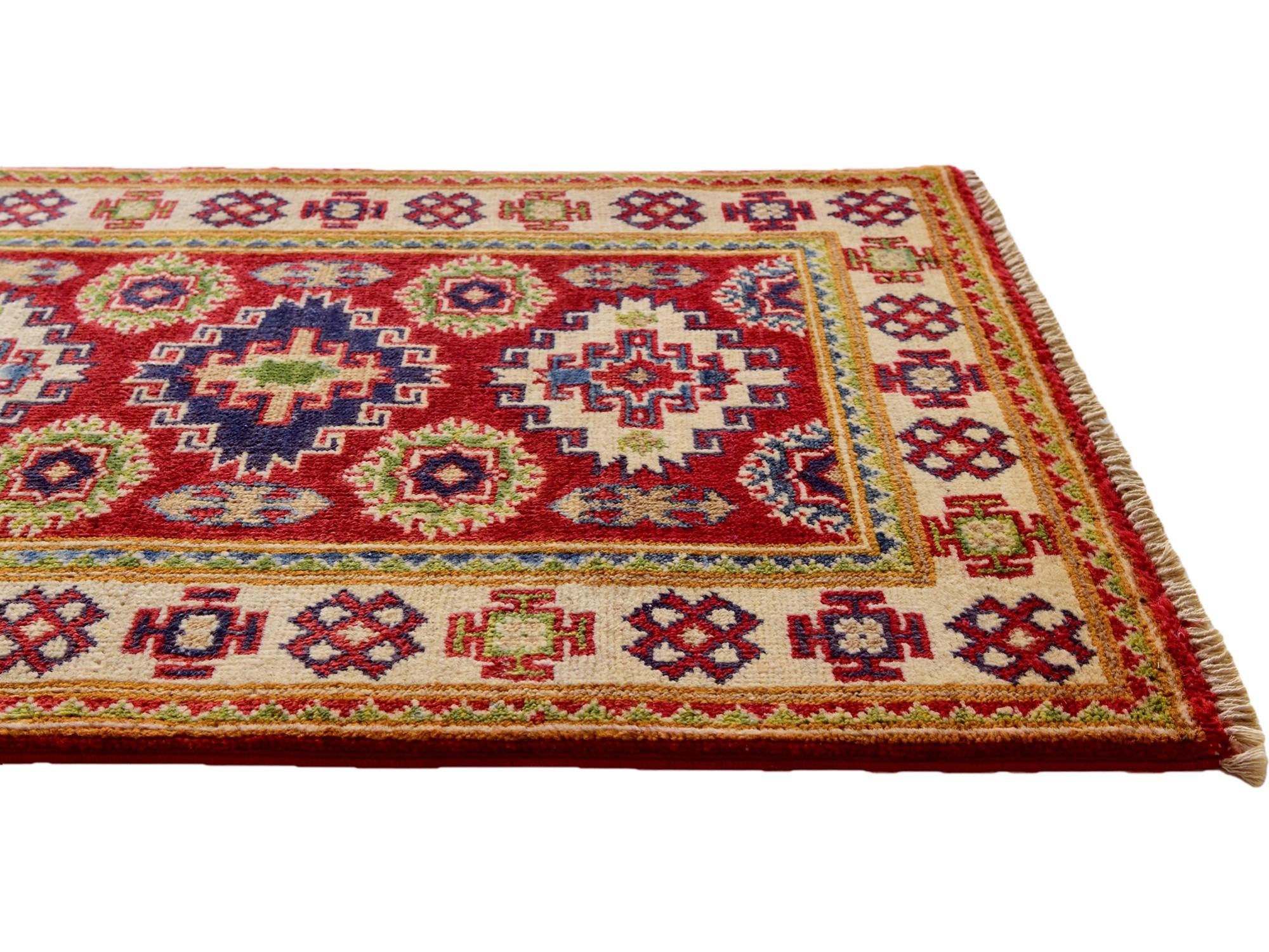 2' x 3' 1 Hand Knotted Kazak Rug