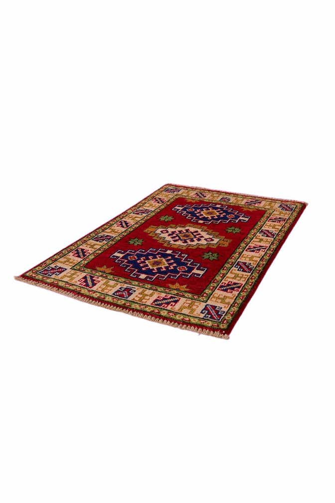 1' 11 x 3' Hand Knotted Kazak Rug