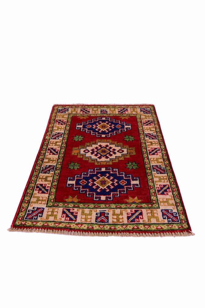 1' 11 x 3' Hand Knotted Kazak Rug