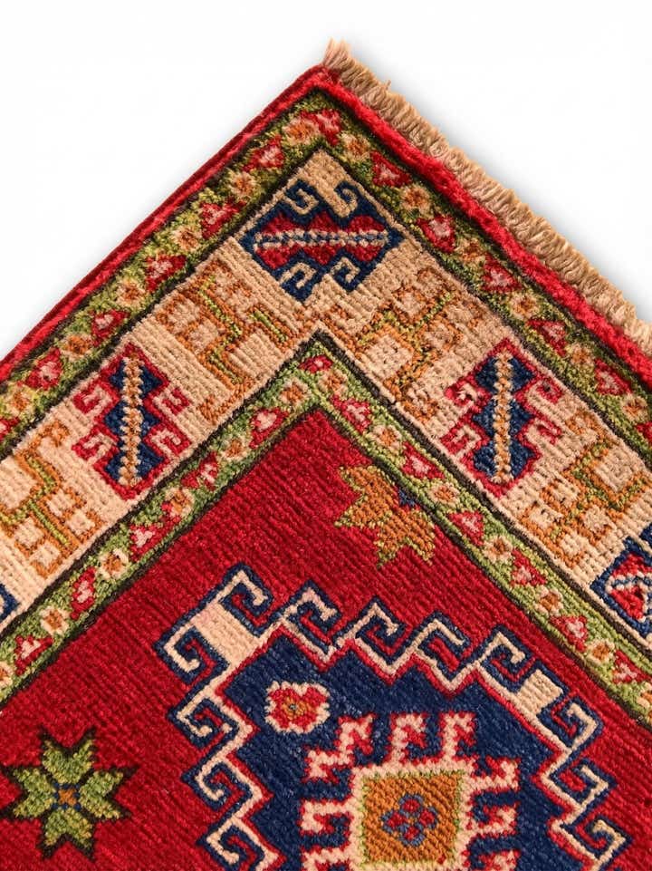 1' 11 x 3' Hand Knotted Kazak Rug