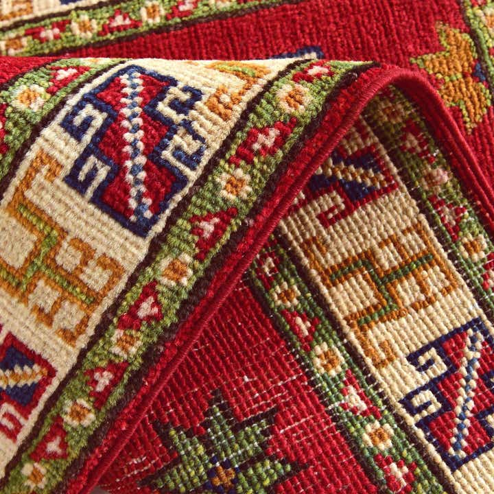 1' 11 x 3' Hand Knotted Kazak Rug